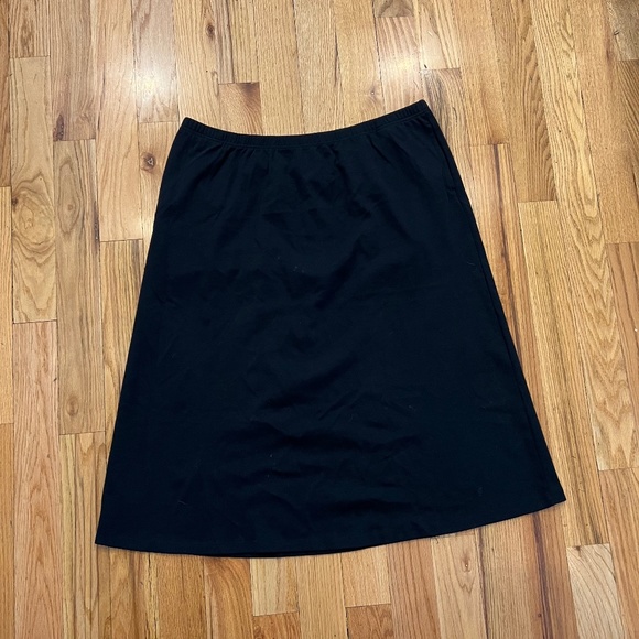 BLAIR Women's A-line Black Knit Skirt Elastic Waist side Pockets Size 2XL - Picture 2 of 6